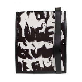ALEXANDER MCQUEEN 麦昆 男士 Graffiti Edge 印花斜挎单肩包 混色 704314 1AAHF 1081
