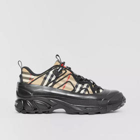 【二】BURBERRY 巴宝莉 男士Vintage 格纹 Arthur 棉质休闲运动鞋 8039047 A7026