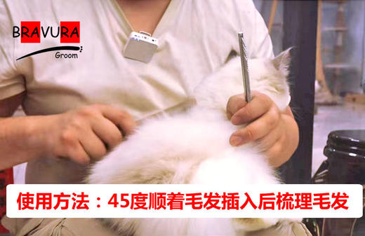 宠物猫咪梳 猫米专用双齿梳长毛犬用排梳 【#7】【#8】【#24】意大利BRAVURAGROOM 商品图5