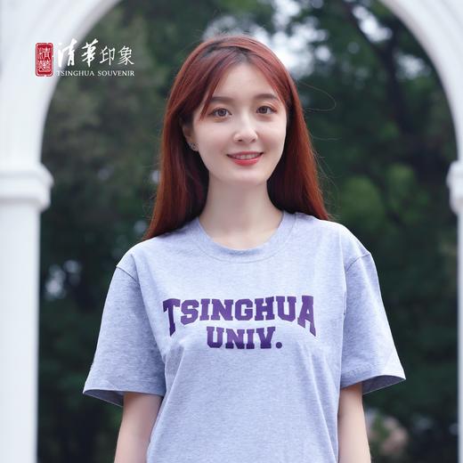 清华经典款英文印花 T 恤 商品图5