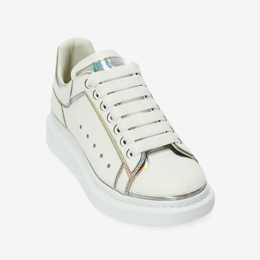 ALEXANDER MCQUEEN 亚历山大.麦昆 男士小牛皮白尾阔型休闲运动鞋 白色 645868 WIBNV 9989 商品图1