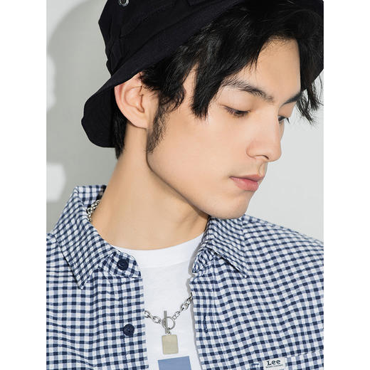 Lee商场同款22春夏新品舒适版格纹多色男短袖衬衫潮LMT001613100 商品图4