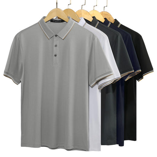 【冰蚕丝珠地通勤polo衫/清仓】商务通勤翻领短袖 夏季透气凉爽上衣POLO衫 商品图8