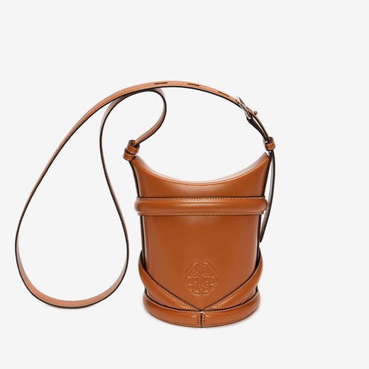 ALEXANDER MCQUEEN 亚历山大.麦昆 女士小牛皮 The Curve 曲线斜挎单肩包 棕色 656467 1YB40 2002 商品图1