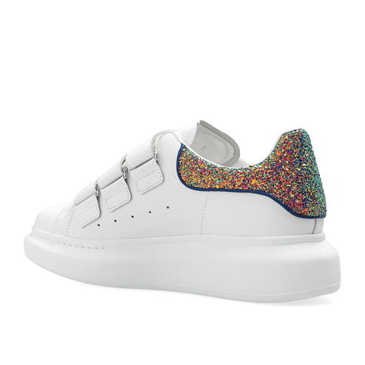 ALEXANDER MCQUEEN 麦昆 女士金色亮钻尾三绑带休闲运动鞋 白色 697106 WICG5 9994 商品图1