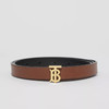 BURBERRY 巴宝莉 女士双面 Monogram TB专属标识图案皮革腰带 黑色 8052488 A1189 商品缩略图1