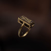 戒指 | 沉香对径长方形描金戒指 商品缩略图4