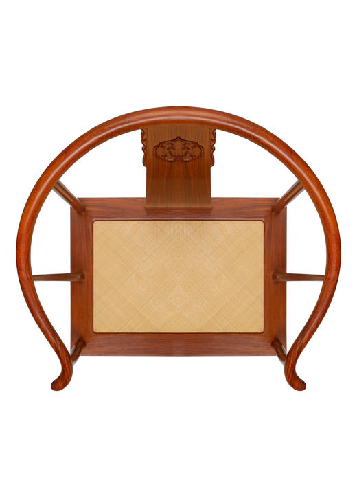 红桥红  家具严选  缅甸花梨（大果紫檀）【藤面 恭王府 寿字纹 圈椅 三件套】 商品图6