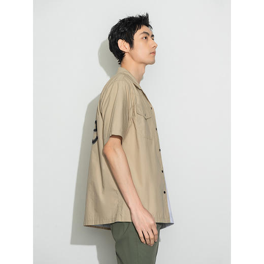 Lee商场同款22春夏新品101+舒适多色复古男短袖衬衫LMT0015414DE 商品图1