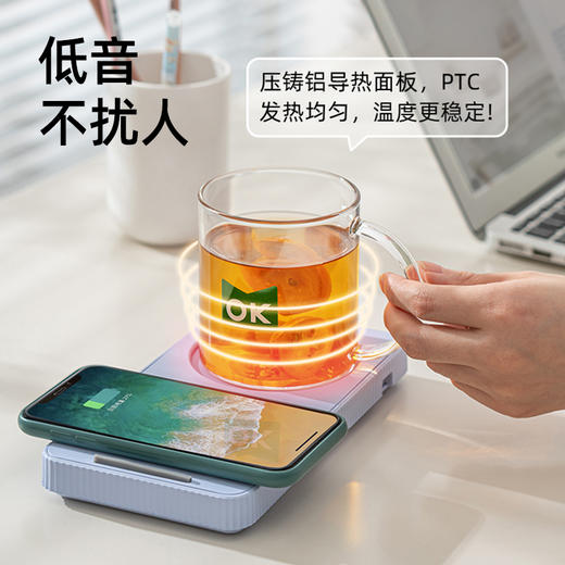 TY MOKKOM磨二合一保温杯垫+玻璃杯MK-402  绿【鲜享3.0】 商品图1