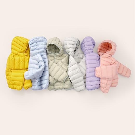 胖胖象糖果色轻薄羽绒服100-160码连帽羽绒服聚 商品图2