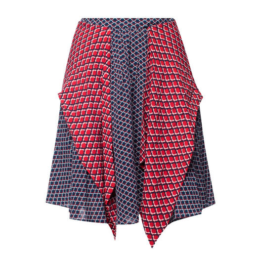 KENZO 高田贤三 女士系带图案印花双层半身裙 混色 FA52 JU132 51F 73 商品图0