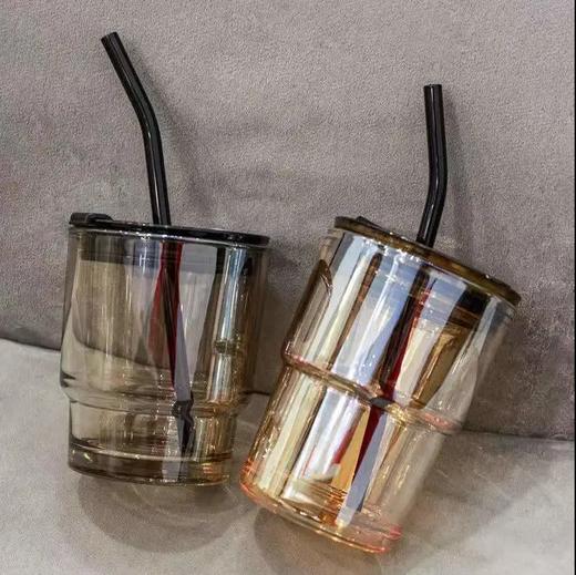 【买杯子送杯套】小红书杯子ins高颜值咖啡杯北极光竹节杯耐热水杯百搭吸管杯 商品图5
