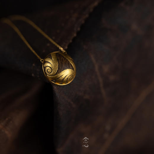 项链 | 沉香半圆描金项链 商品图3