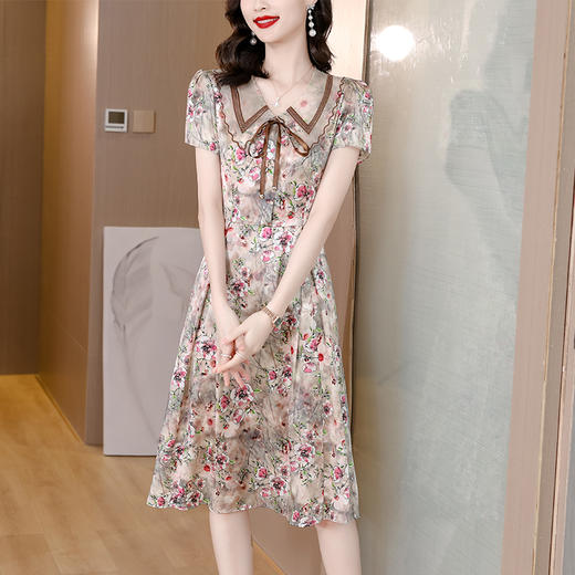 气质复古风连衣裙，夏季新款高级感洋气连衣裙 XYX1083 商品图2