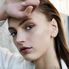 北京仓｜CHARLOTTE LEBECK-Milo-简约链式 耳线（单只）［丹麦设计师］