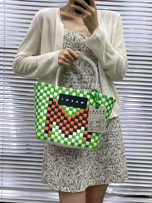 𝐌字母手工编织菜篮子 商品图0