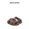 [断码]lost in echo 设计师品牌扣带装饰毛毛厚底拖鞋外穿一脚蹬拖鞋女沙发拖 商品缩略图0