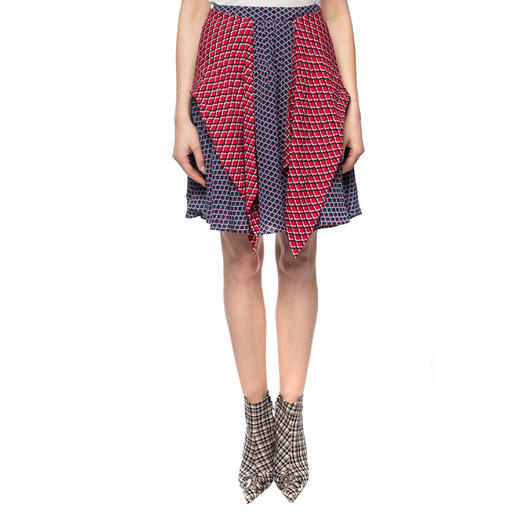 KENZO 高田贤三 女士系带图案印花双层半身裙 混色 FA52 JU132 51F 73 商品图1