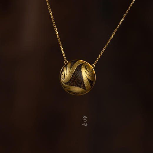 项链 | 沉香半圆描金项链 商品图1