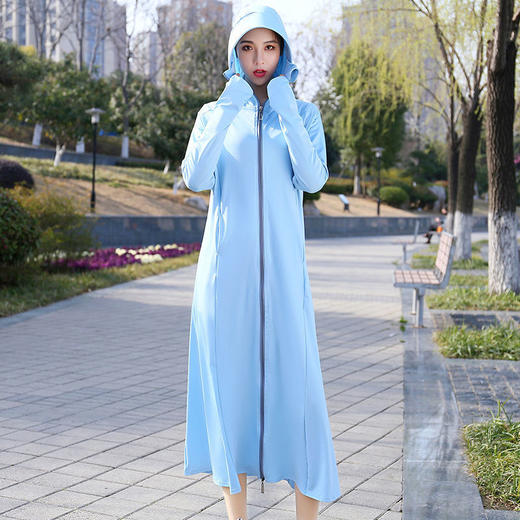 【ins同款 防晒50+++】2024夏新款透气薄款冰丝长袖长款全身服升级款防晒衣sjmh34 商品图6