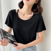 【时尚百搭，清凉透气】雪花棉麻T恤，夏季2022年新款设计感 小众薄款白色短袖t恤女宽松 商品缩略图5