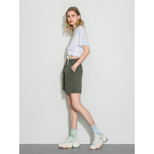 Lee商场同款22春夏新品百慕大短裤女款及膝喇叭短裤LWB0024375ED 商品图2