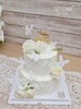 11027CAKE | 双层蝴蝶白玫瑰蛋糕 纯白色系 女神 商品缩略图0