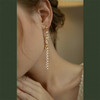 Oflye潮流饰品 珍珠流苏耳环女圆脸显瘦长款耳钉欧美个性新款饰品 商品缩略图1