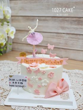 1027CAKE | 仙女蛋糕  翻糖蝴蝶结 芭蕾