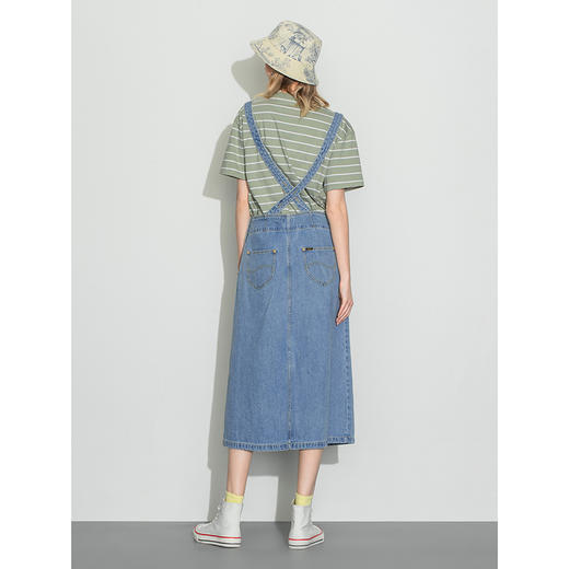 Lee商场同款22春夏新品中浅蓝色女牛仔背带裙潮LWB0024405PN-191 商品图1