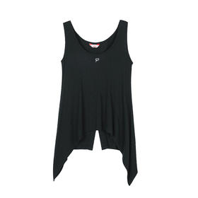 后背开衩大摆背心