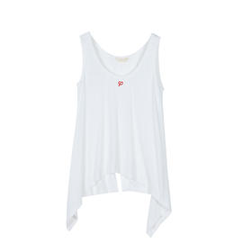 后背开衩大摆背心