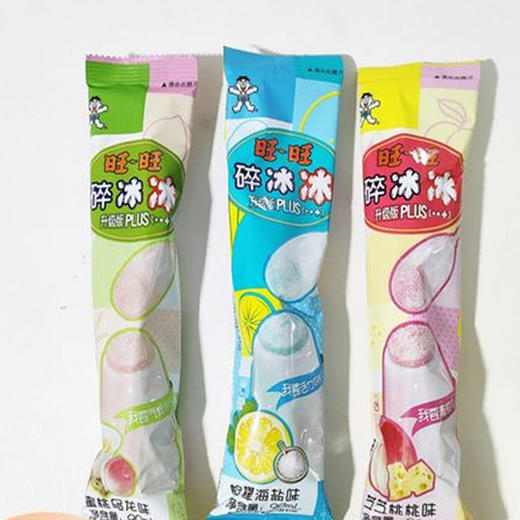 【10元5支】旺旺升级版柠檬海盐味/芝芝桃桃味 /蜜桃乌龙味碎冰冰90ml 商品图0