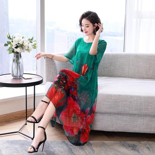 气质印花，夏季时简约个性拼色3D效果宽松印花连衣裙HR- YYG82490 商品图4