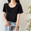 【时尚百搭，清凉透气】雪花棉麻T恤，夏季2022年新款设计感 小众薄款白色短袖t恤女宽松 商品缩略图2