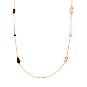 天然墨翡翠白翡翠长项链 Tracey Chen