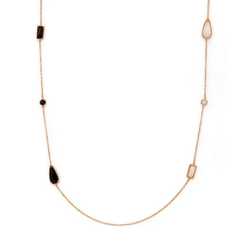 天然墨翡翠白翡翠长项链 Tracey Chen 商品图0