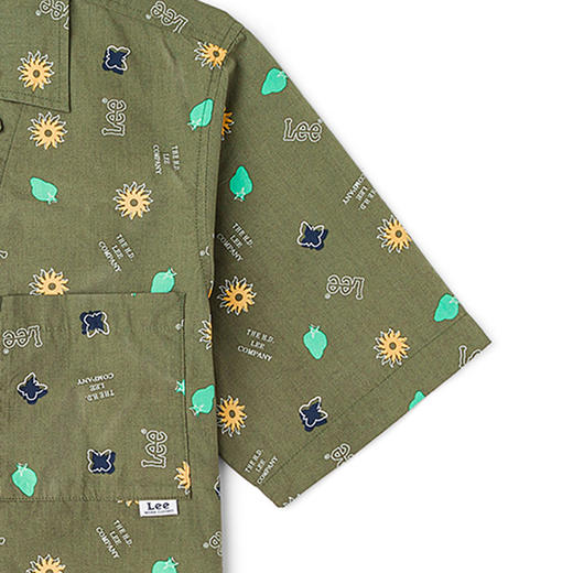 Lee商场同款22春夏新品舒适满身印花多色男短袖衬衫LMT001627100 商品图4