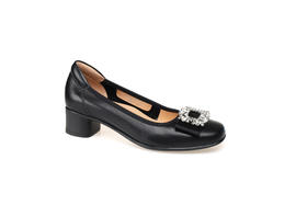 豪麟名鞋奥莱迪嘉女装牛皮革时尚气质皮鞋DJCMO22WP204黑色  原价1660元