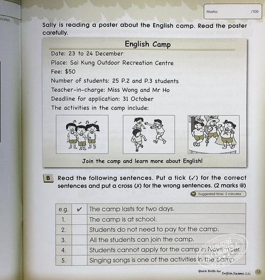 【中商原版】香港原版Quick Drills for English Exams 2A含答案小学英语练习 商品图6