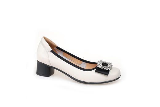 豪麟名鞋奥莱迪嘉女装牛皮革时尚气质皮鞋DJCMO22WP204白色  原价1660元 商品图0