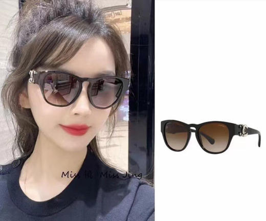 赫本风眼镜 自己备注。颜色三种 镜片奶白棕色渐变  黑色灰色渐变 玳瑁色 商品图4