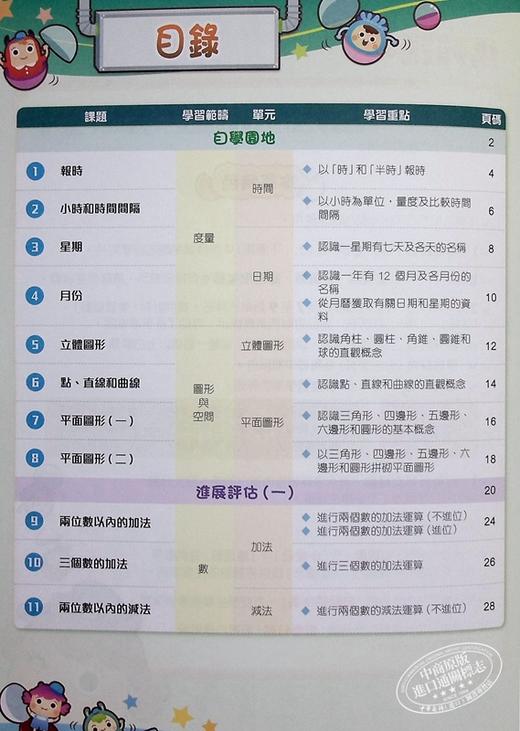 【中商原版】教图数学基础同步特训 小学1下 2021年版 香港教育图书原版 15个练习 含单元评估 易失分点题解 自学提点教辅习题 商品图4