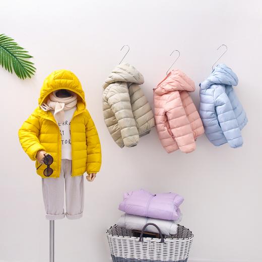 胖胖象糖果色轻薄羽绒服100-160码连帽羽绒服聚 商品图3