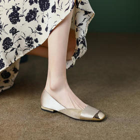 ins网红仙女风，百搭方头粗跟单鞋 NJMK-K268