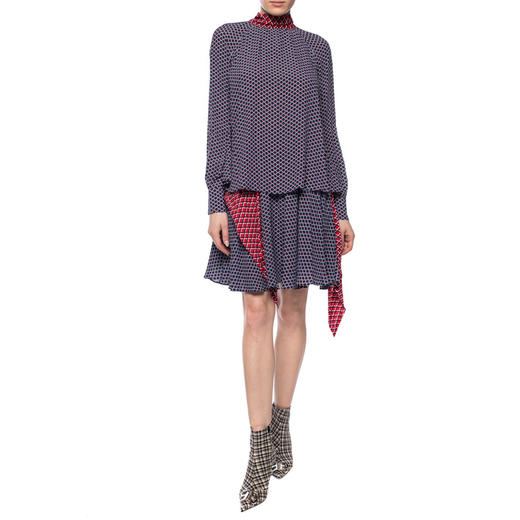 KENZO 高田贤三 女士系带图案印花双层半身裙 混色 FA52 JU132 51F 73 商品图3