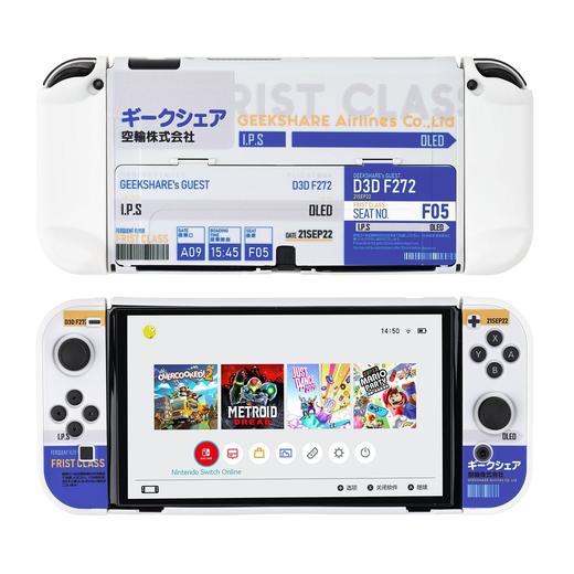 ★ Switch配件 极想 OLED主机 宇宙星人/电器回路/鲨鲨/欢迎登机 分体式保护壳 硬壳 商品图4