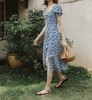 【限时折扣】锐达 蓝色碎花连衣裙 S-XL（非质量问题不退不换） 商品缩略图7