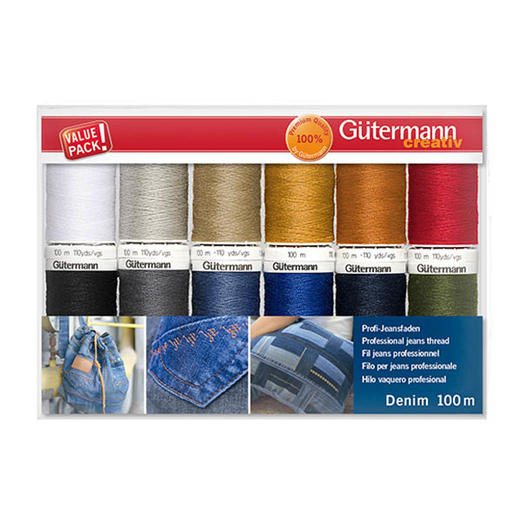 德国古特曼牛仔系列缝纫线经典色套装12枚100米 商品图3